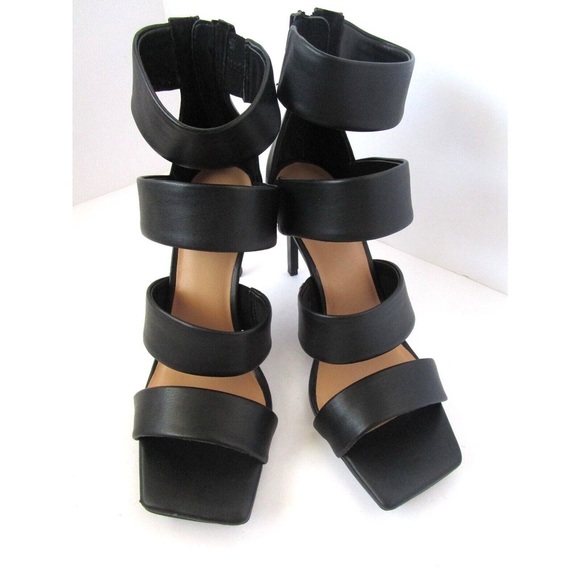 🖤🖤 New Inc International Concepts Black Open Toe Black Heel PUMP Shoes 5M - Picture 1 of 8